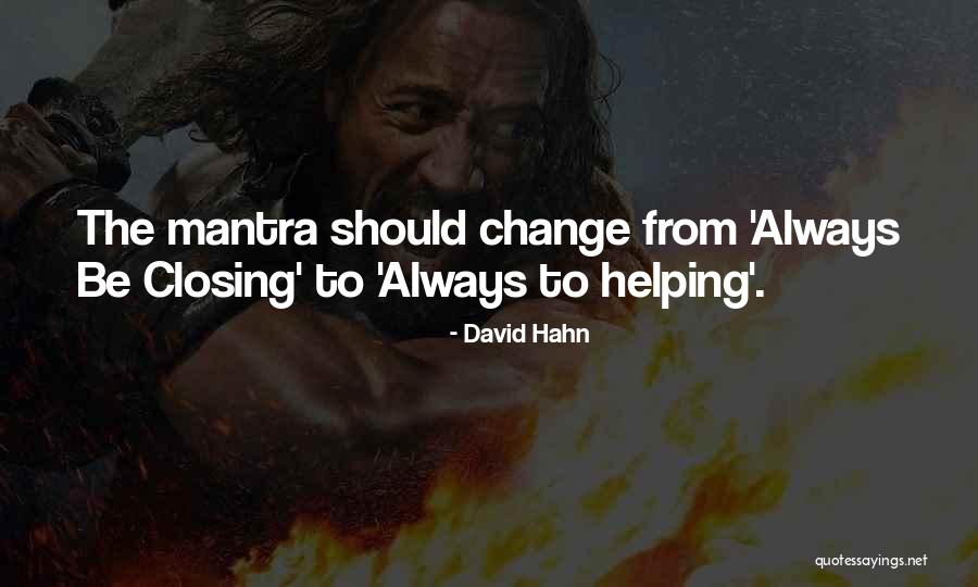 Insightful Change Quotes By David Hahn