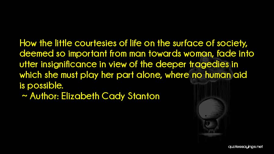 Insignificance Of Life Quotes By Elizabeth Cady Stanton