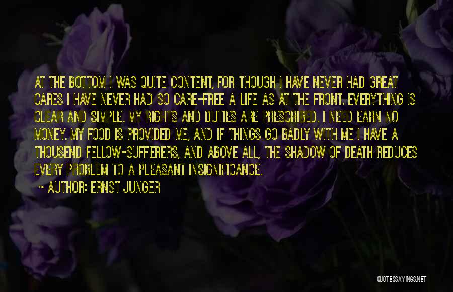 Insignificance Of Life Quotes By Ernst Junger