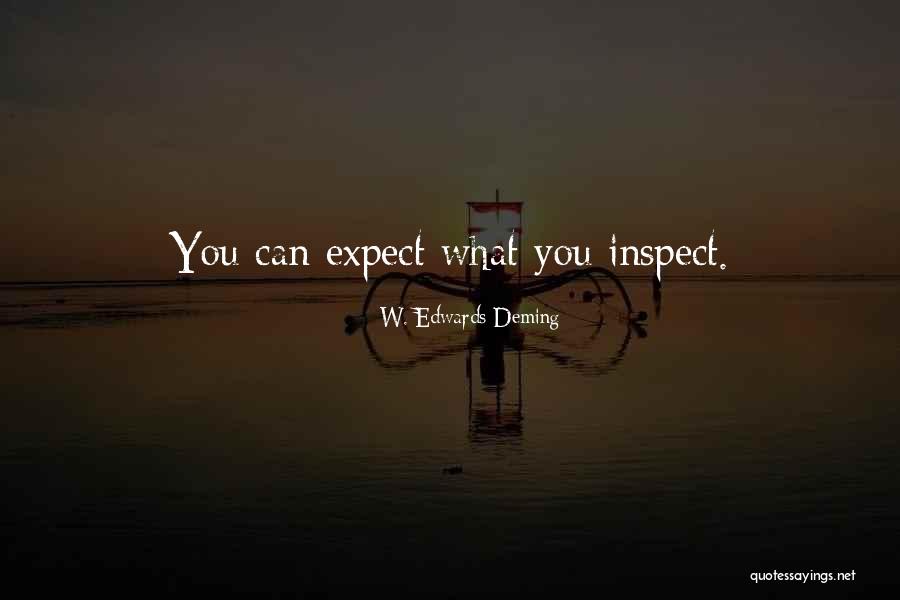 Inspect What You Expect Quotes By W. Edwards Deming Inspect What You Expect Quotes By W. Edwards Deming