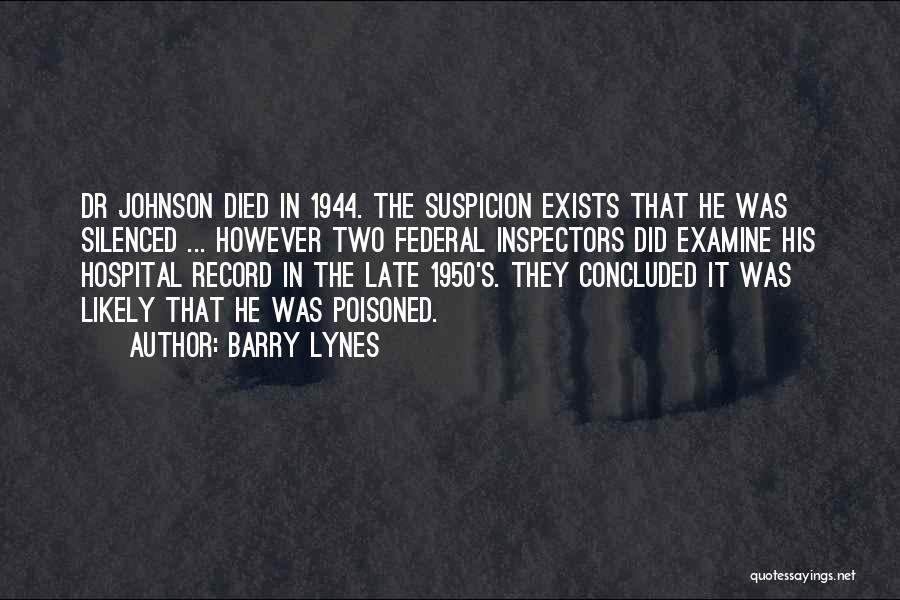 Inspectors Quotes By Barry Lynes