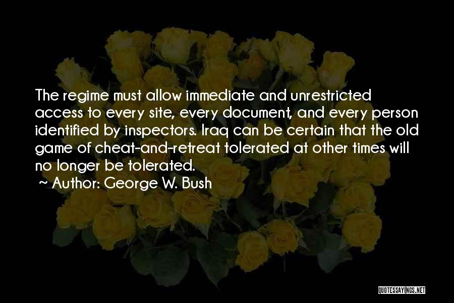 Inspectors Quotes By George W. Bush