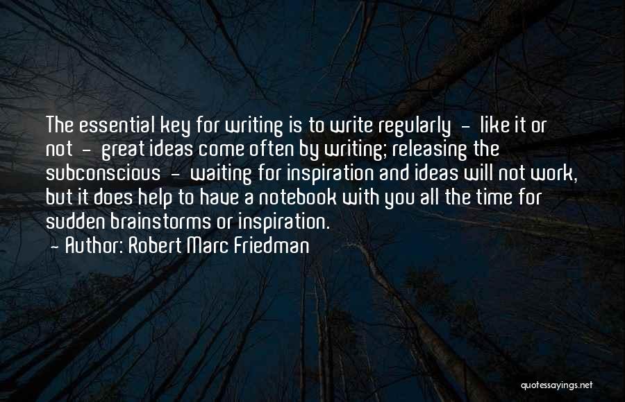 Inspiration For Writing Quotes By Robert Marc Friedman