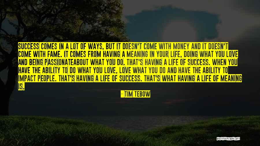 Inspirational About Success Quotes By Tim Tebow