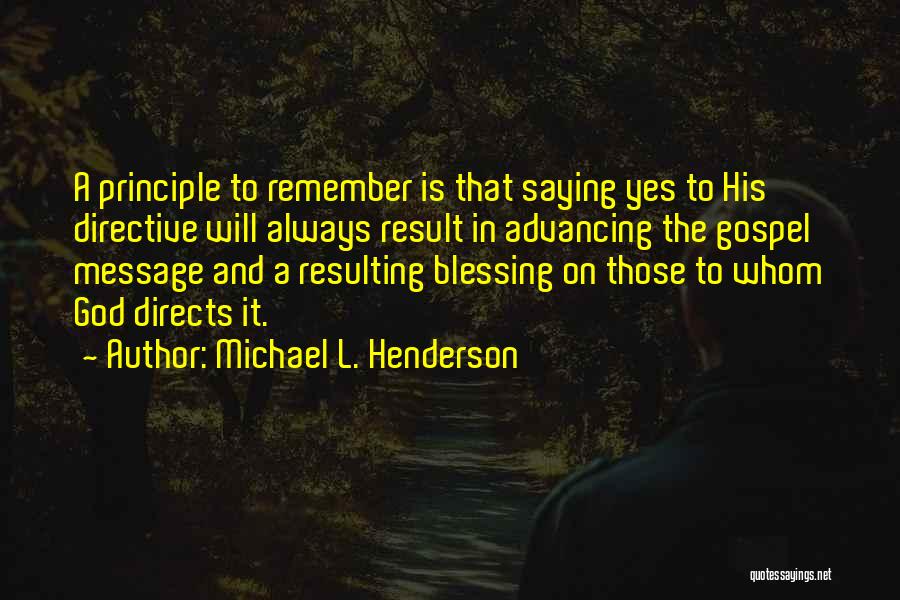 Inspirational Blessing Quotes By Michael L. Henderson