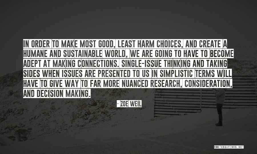 Inspirational Decision Making Quotes By Zoe Weil