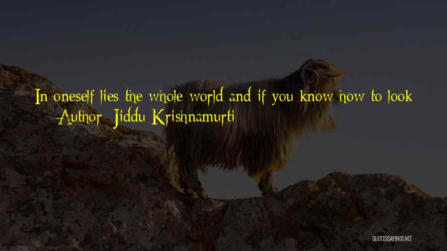 Inspirational Earth Quotes By Jiddu Krishnamurti