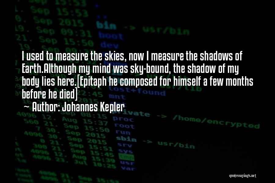 Inspirational Epitaph Quotes By Johannes Kepler