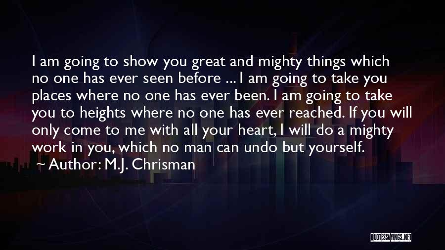 Inspirational Fiction Quotes By M.J. Chrisman