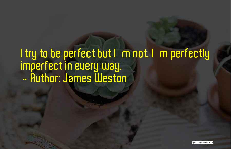 Inspirational I'm Not Perfect Quotes By James Weston