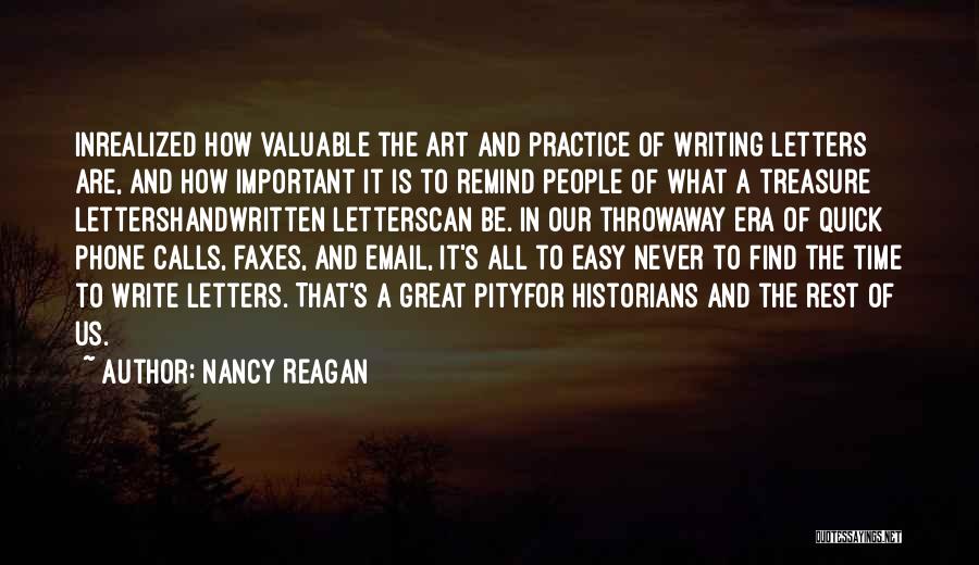 Inspirational Letters And Quotes By Nancy Reagan