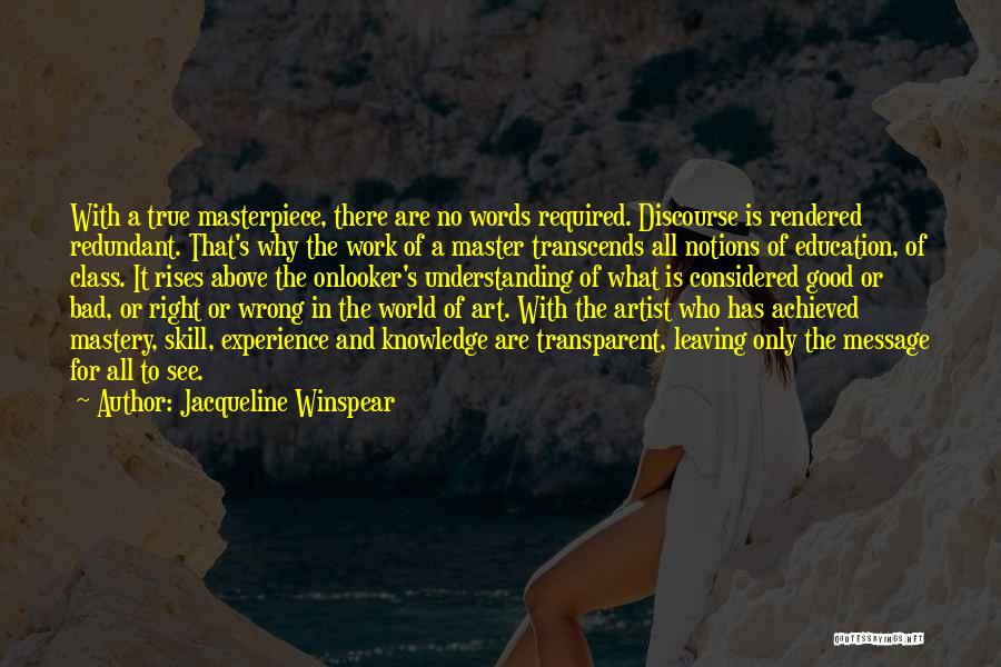 Inspirational Message Quotes By Jacqueline Winspear