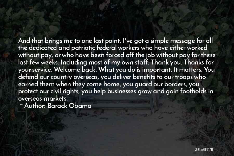 Inspirational Service Quotes By Barack Obama