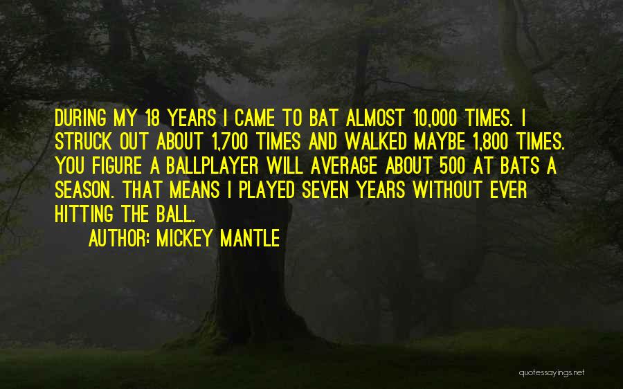 Inspirational Sports Figure Quotes By Mickey Mantle