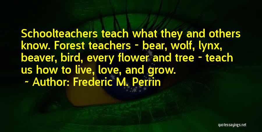 Inspirational Teachers Quotes By Frederic M. Perrin
