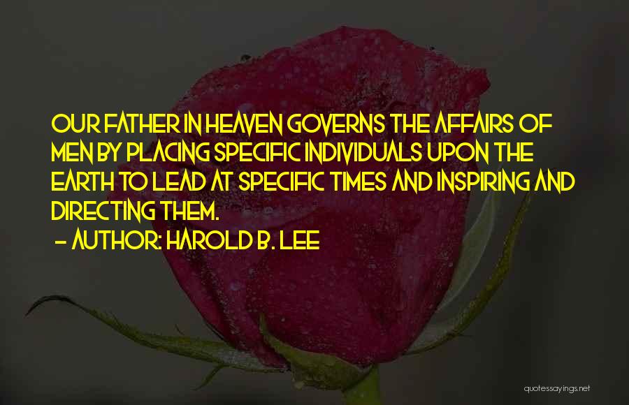 Inspiring Individuals Quotes By Harold B. Lee