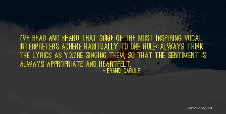 Inspiring Singing Quotes By Brandi Carlile Inspiring Singing Quotes By Brandi Carlile