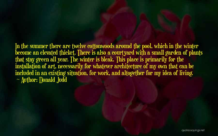 Installation Quotes By Donald Judd
