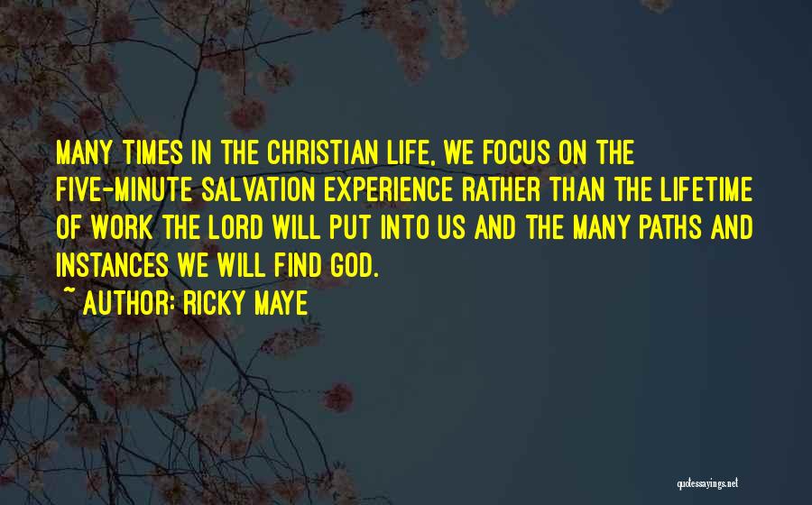 Instances In Life Quotes By Ricky Maye