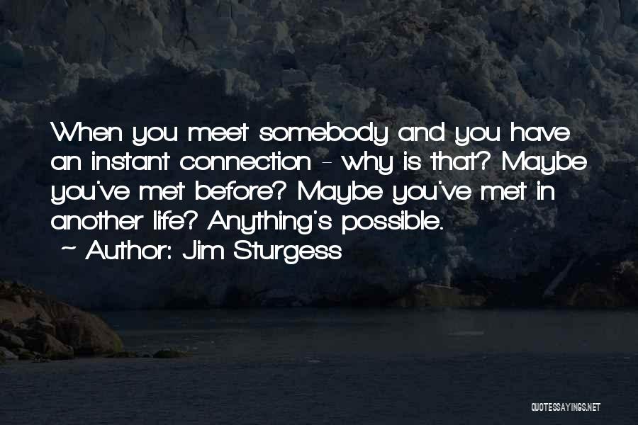 Instant Connection Quotes By Jim Sturgess