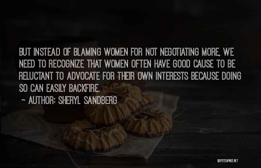 Instead Of Blaming Others Quotes By Sheryl Sandberg