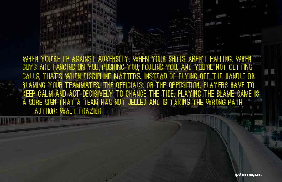 Instead Of Blaming Others Quotes By Walt Frazier
