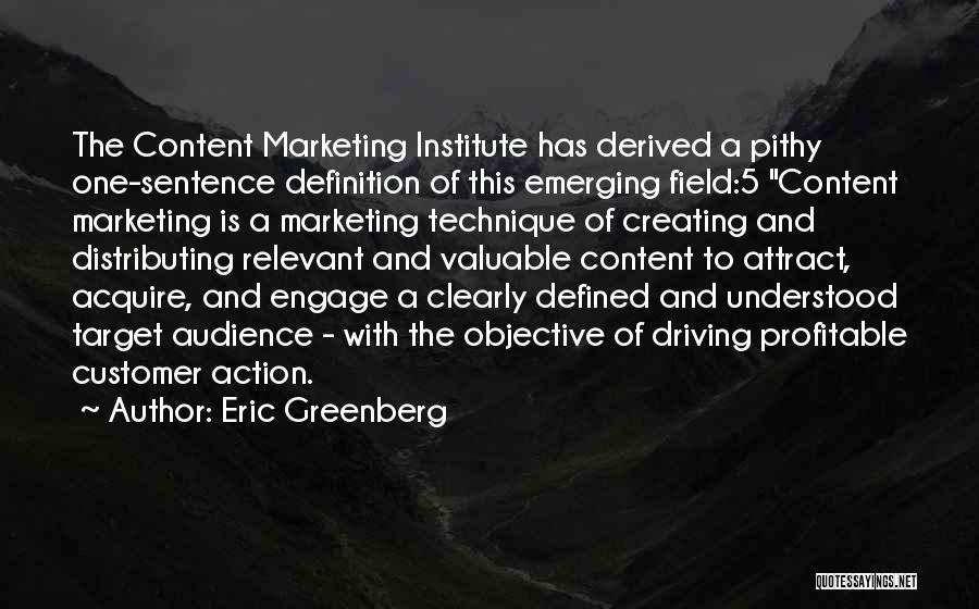 Institute Quotes By Eric Greenberg