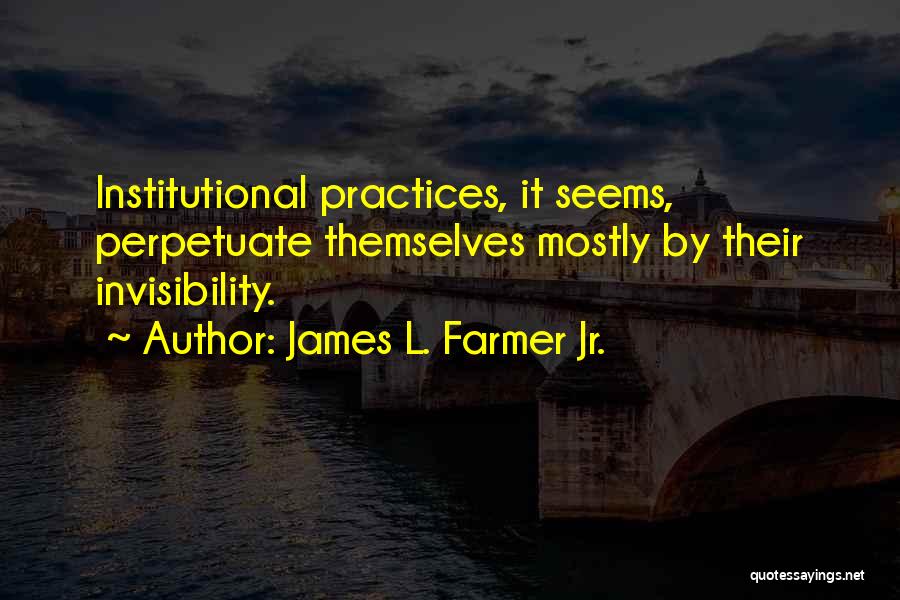Institutional Quotes By James L. Farmer Jr.