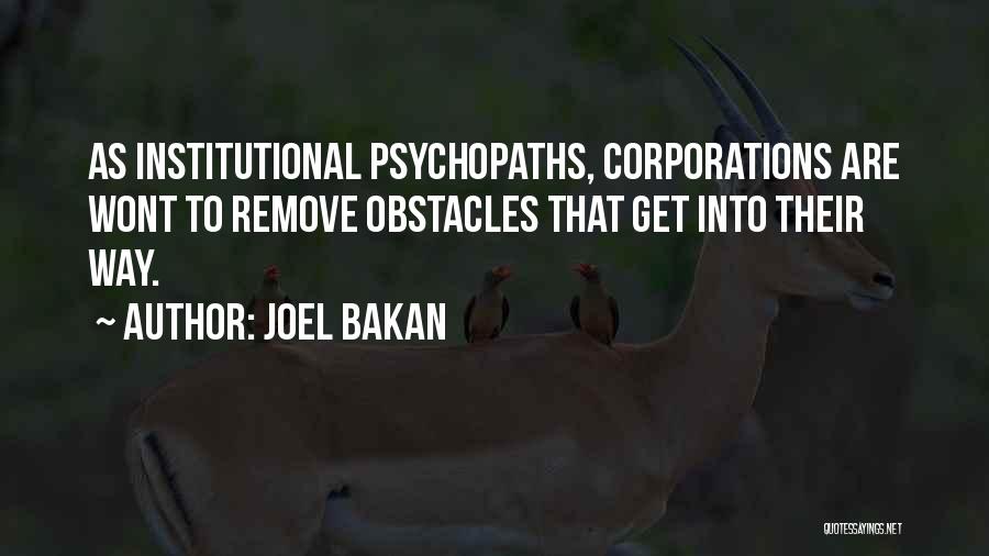 Institutional Quotes By Joel Bakan