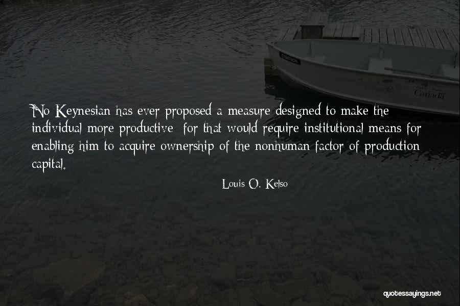 Institutional Quotes By Louis O. Kelso Institutional Quotes By Louis O. Kelso