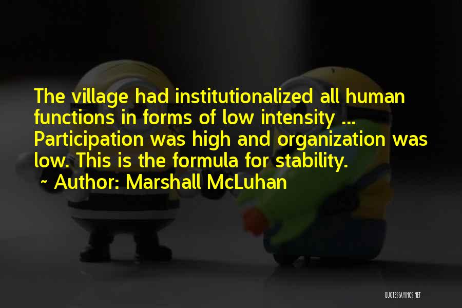 Institutionalized Quotes By Marshall McLuhan