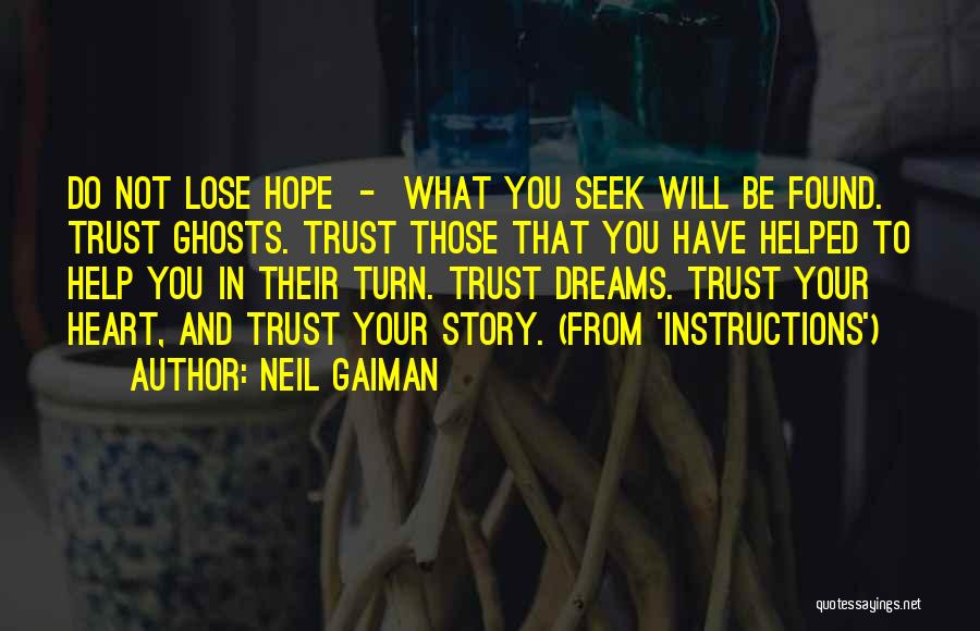 Instructions Not Quotes By Neil Gaiman