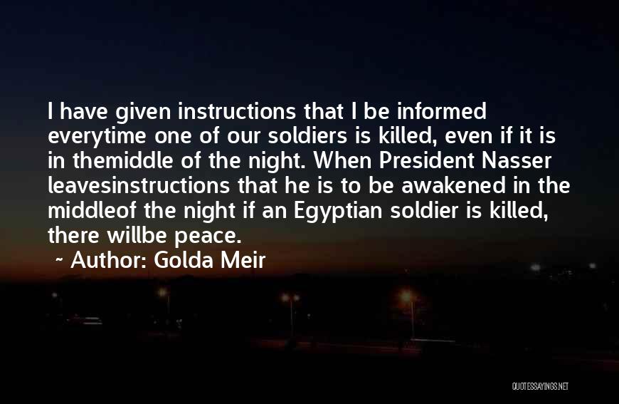 Instructions Quotes By Golda Meir