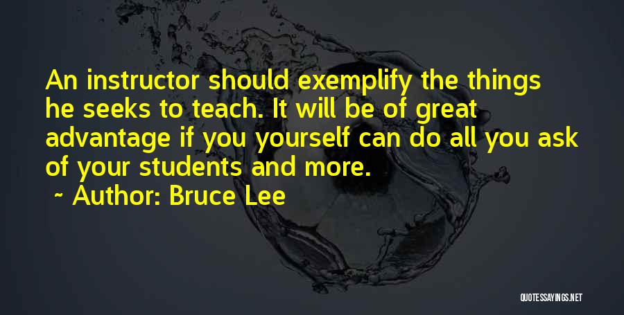 Instructor Quotes By Bruce Lee
