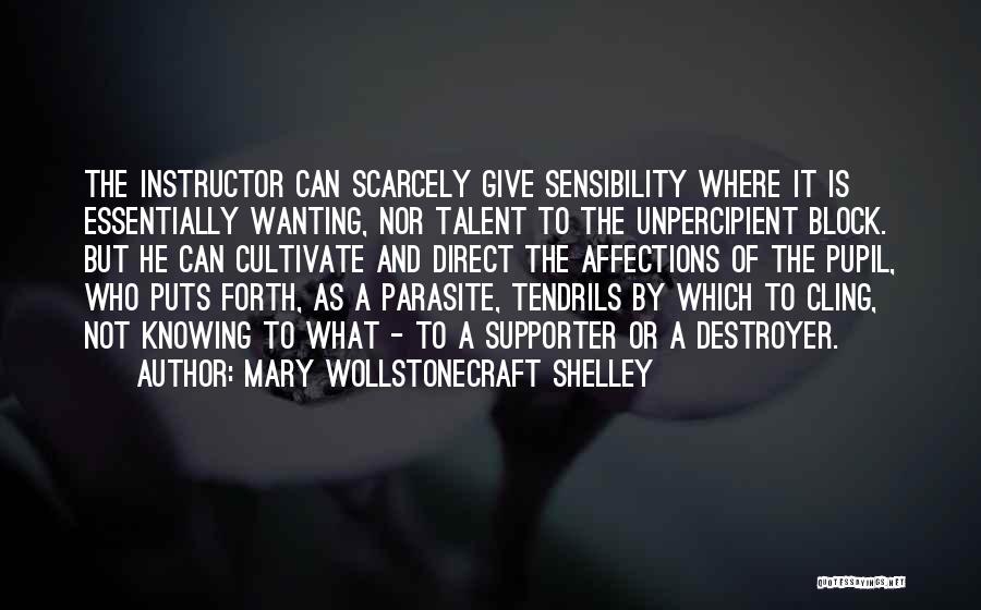 Instructor Quotes By Mary Wollstonecraft Shelley