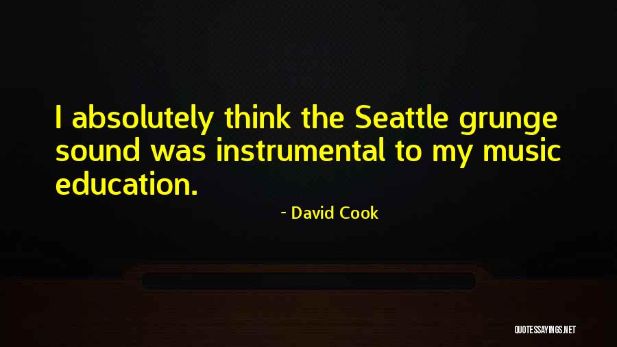 Instrumental Music Quotes By David Cook