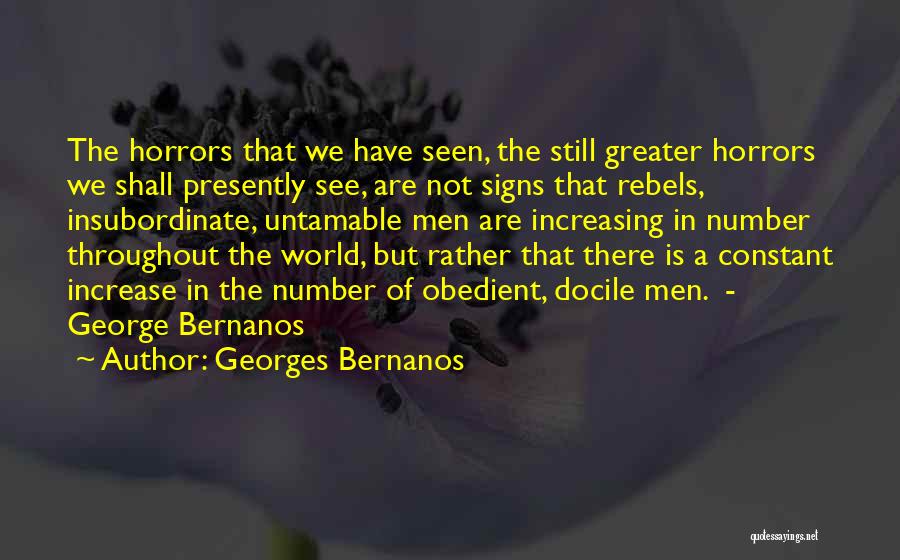 Insubordinate Quotes By Georges Bernanos