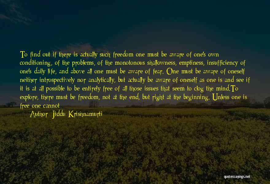 Insufficiency Quotes By Jiddu Krishnamurti