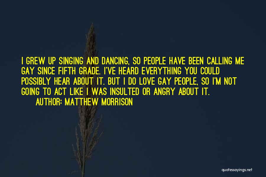 Insulted Me Quotes By Matthew Morrison