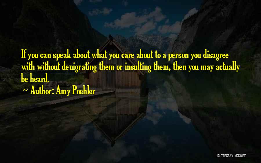 Insulting A Person Quotes By Amy Poehler