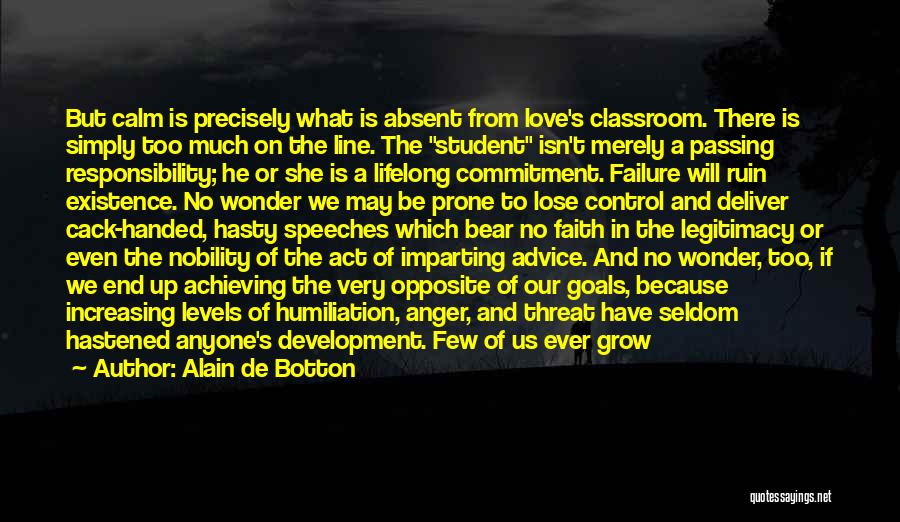 Insults Love Quotes By Alain De Botton