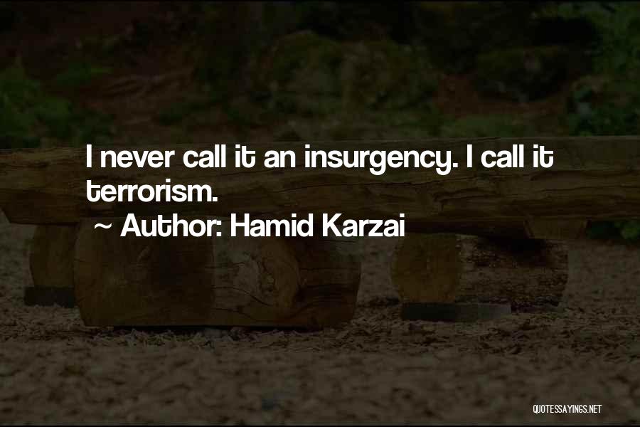 Insurgency Quotes By Hamid Karzai