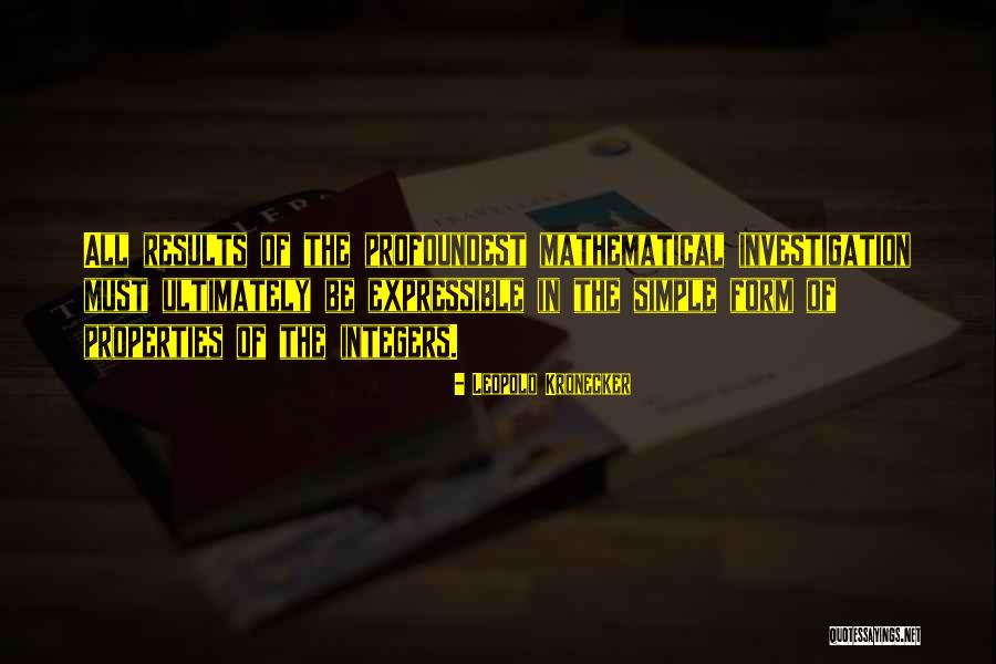 Integers Quotes By Leopold Kronecker