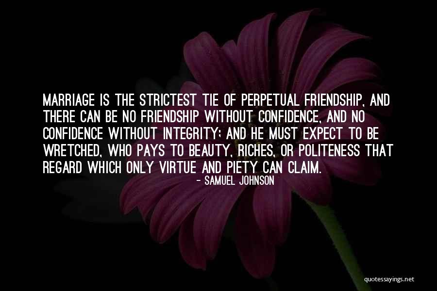 Integrity And Friendship Quotes By Samuel Johnson