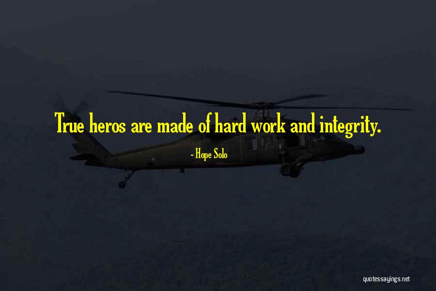 Integrity And Hard Work Quotes By Hope Solo Integrity And Hard Work Quotes By Hope Solo