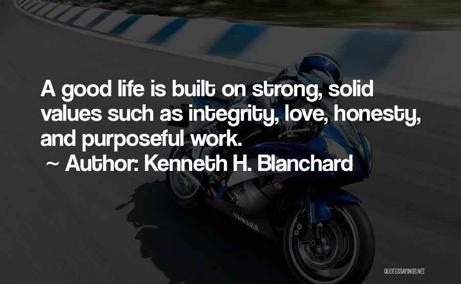 Integrity And Honesty Quotes By Kenneth H. Blanchard