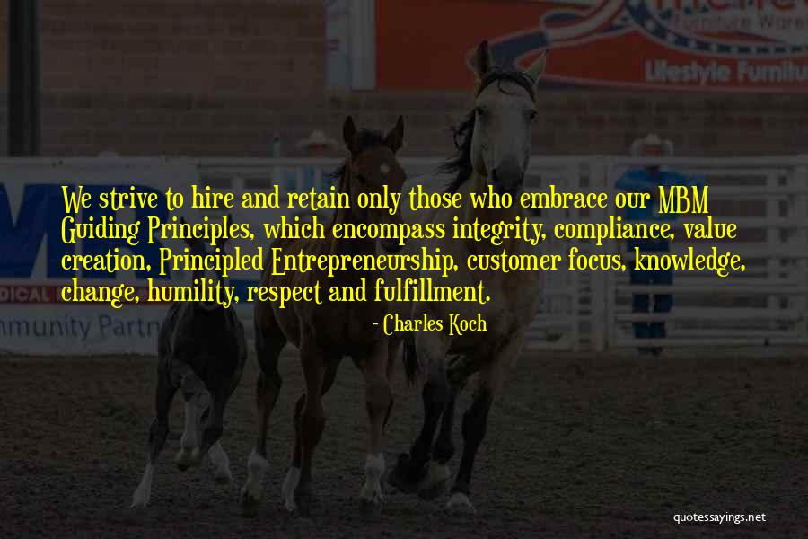 Integrity And Respect Quotes By Charles Koch