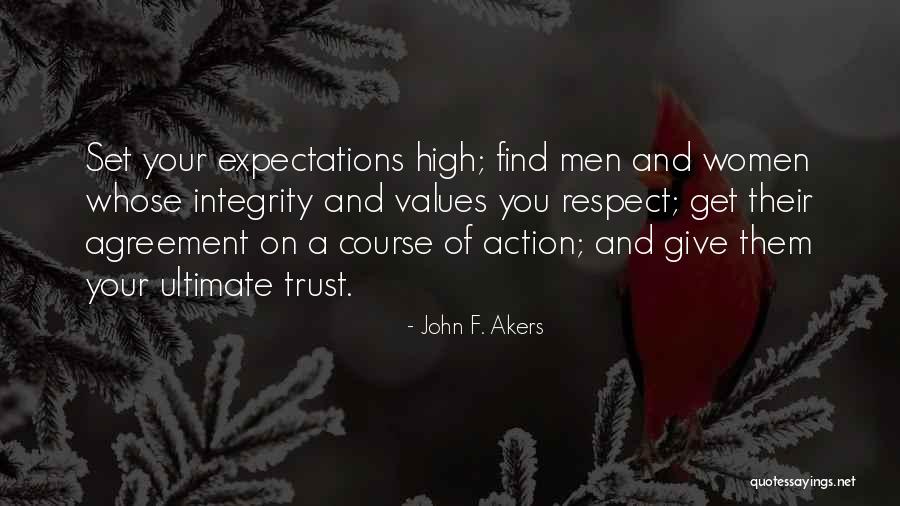 Integrity And Respect Quotes By John F. Akers Integrity And Respect Quotes By John F. Akers