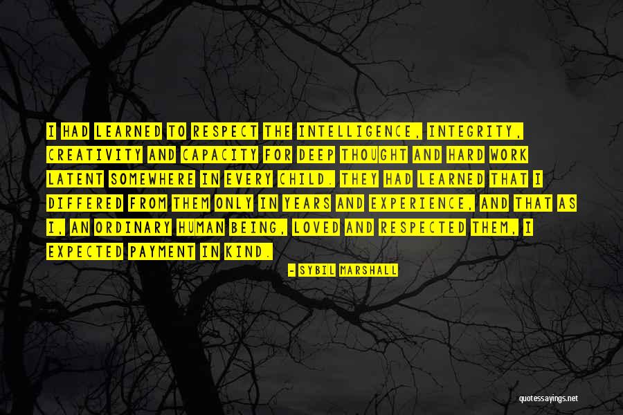 Integrity And Respect Quotes By Sybil Marshall Integrity And Respect Quotes By Sybil Marshall