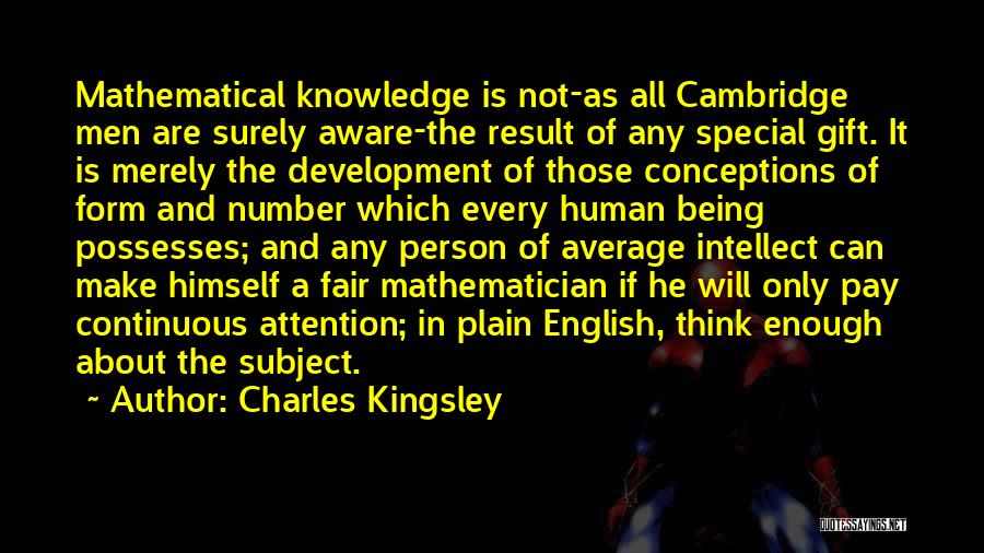 Intellect And Will Quotes By Charles Kingsley